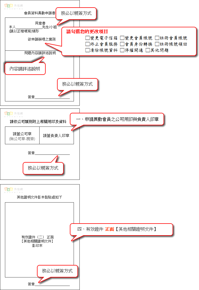 無統編會員申請書下載流程圖